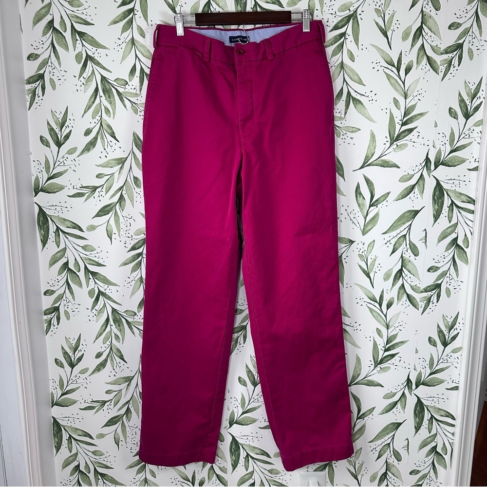 Lands' End Men's Bold Pink Chino Pants. Size 33 X 34